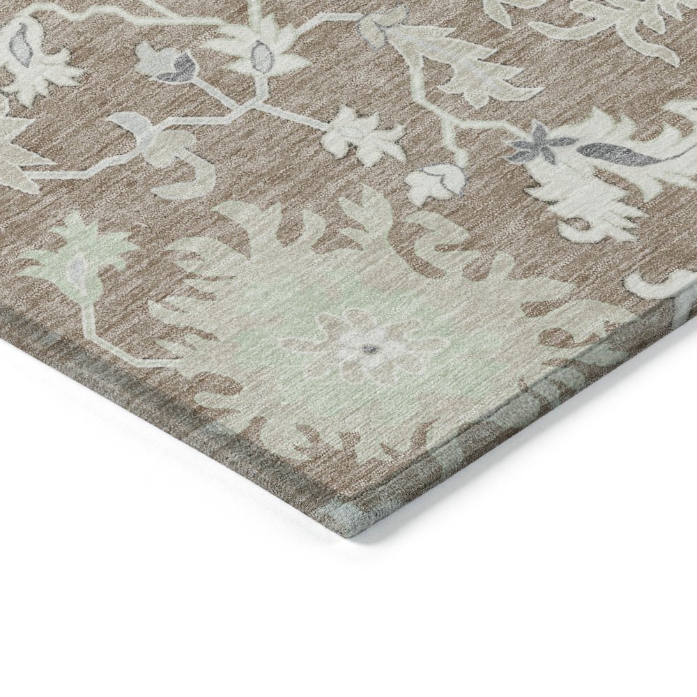 Machine Washable Indoor/Outdoor Chantille Taupe 10' x 14' Rug. Picture 3
