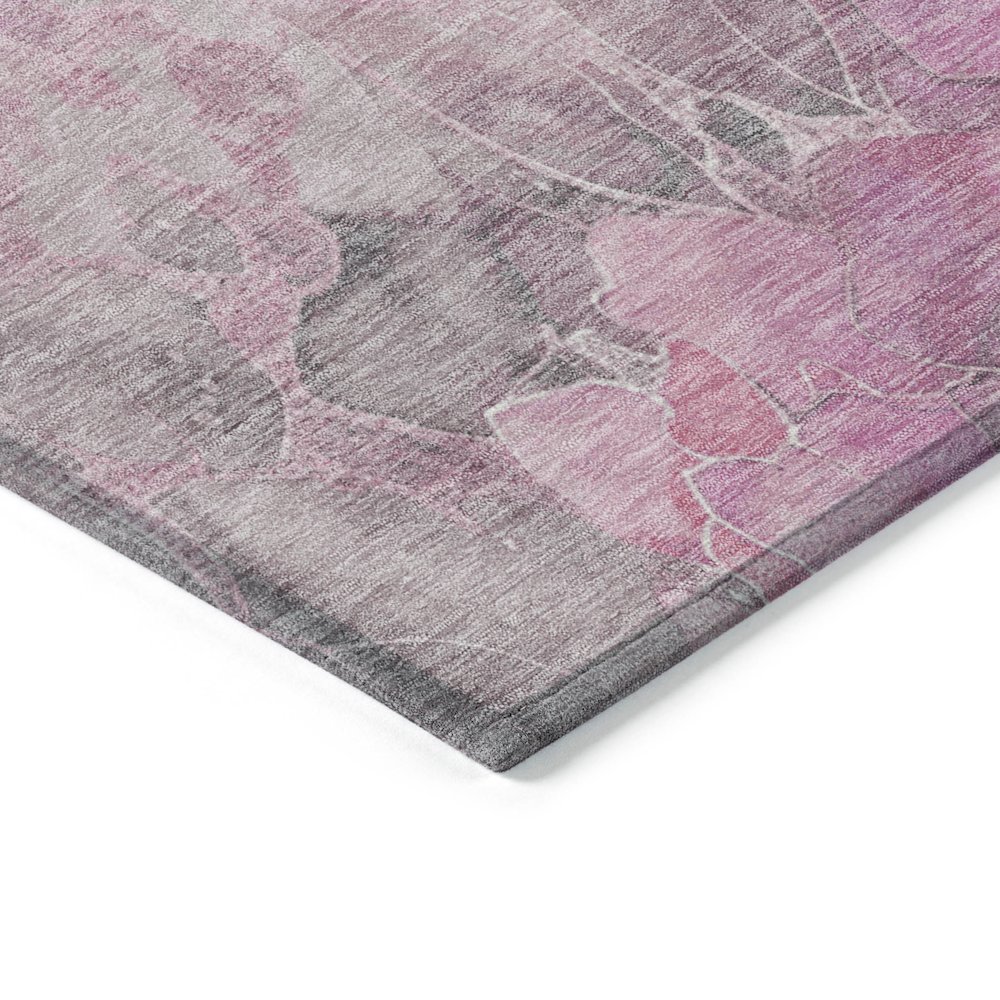 Machine Washable Indoor/Outdoor Chantille Pink 10' x 14' Rug. Picture 3