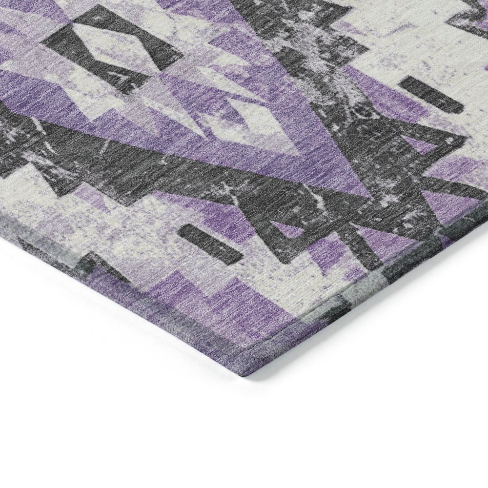 Machine Washable Indoor/Outdoor Chantille Purple 10' x 14' Rug. Picture 3