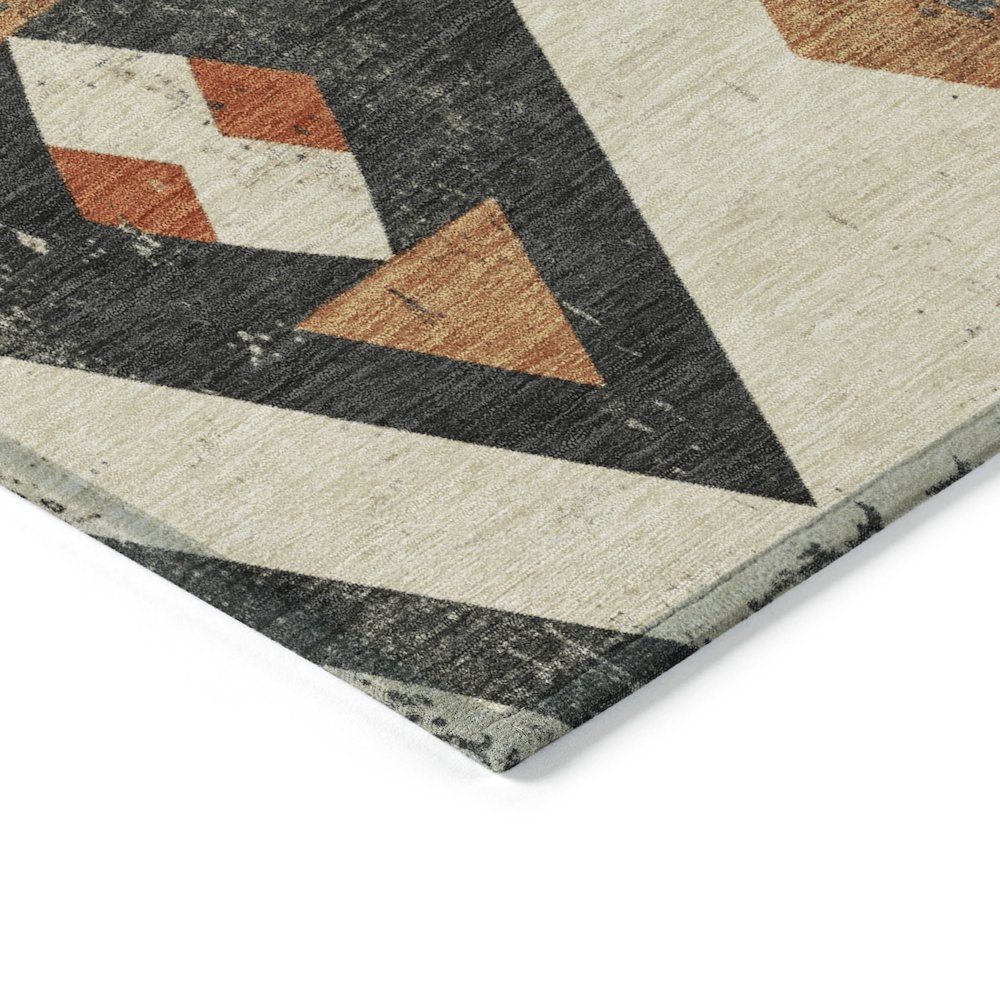 Machine Washable Indoor/Outdoor Chantille Ivory 10' x 14' Rug. Picture 3