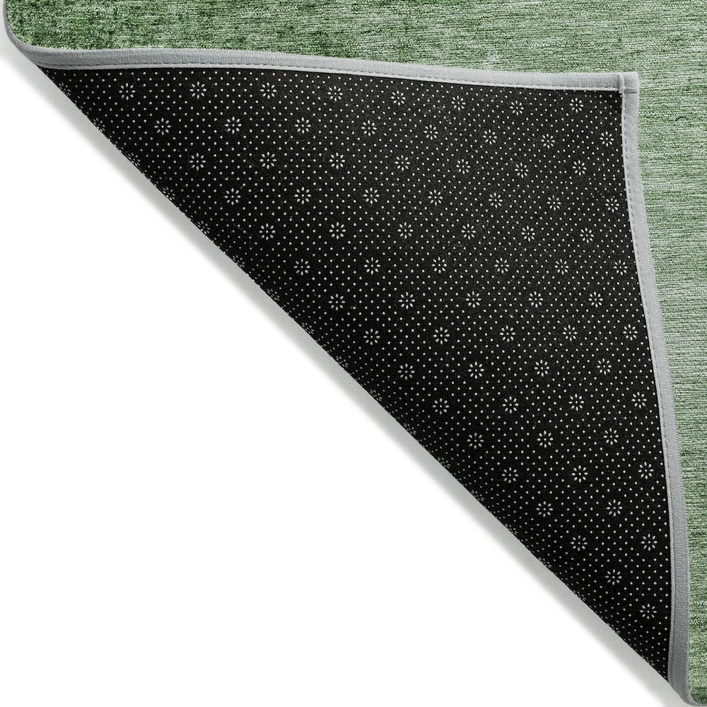 Machine Washable Indoor/Outdoor Chantille Green 10' x 14' Rug. Picture 2