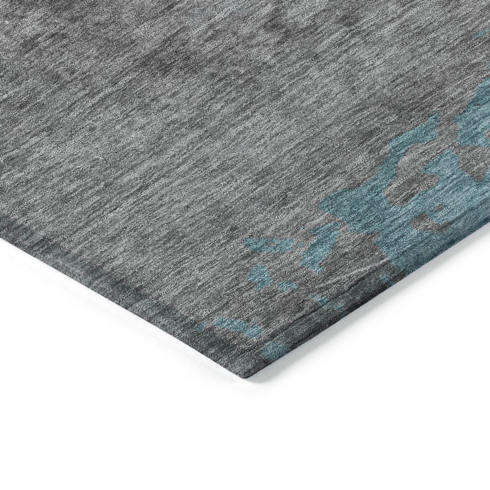Machine Washable Indoor/Outdoor Chantille Teal 10' x 14' Rug. Picture 3