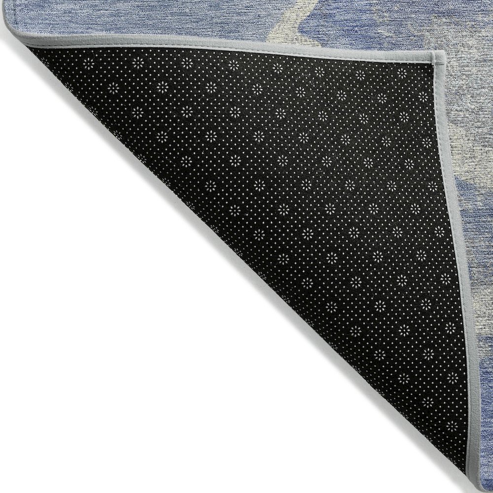 Machine Washable Indoor/Outdoor Chantille Denim 10' x 14' Rug. Picture 2