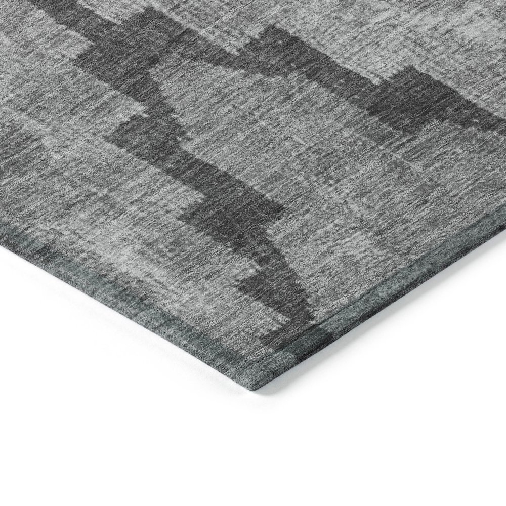 Machine Washable Indoor/Outdoor Chantille Gray 10' x 14' Rug. Picture 3