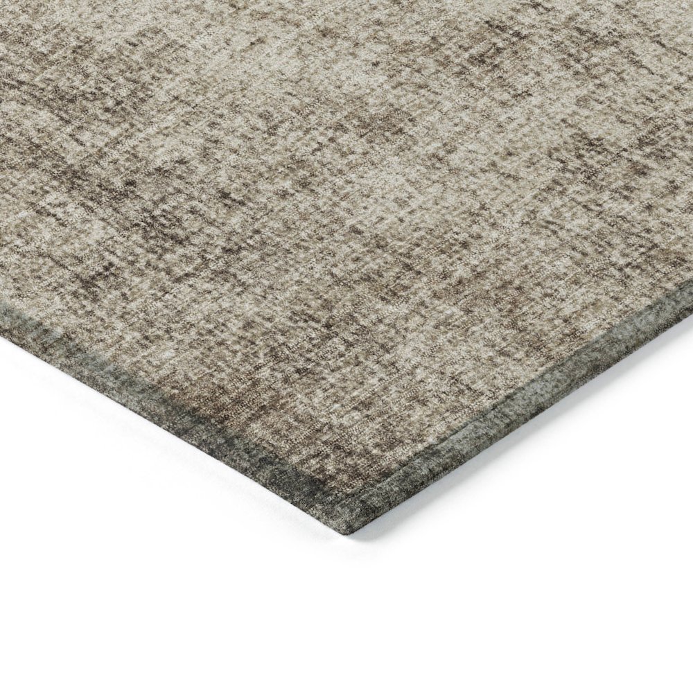 Machine Washable Indoor/Outdoor Chantille Taupe 10' x 14' Rug. Picture 3