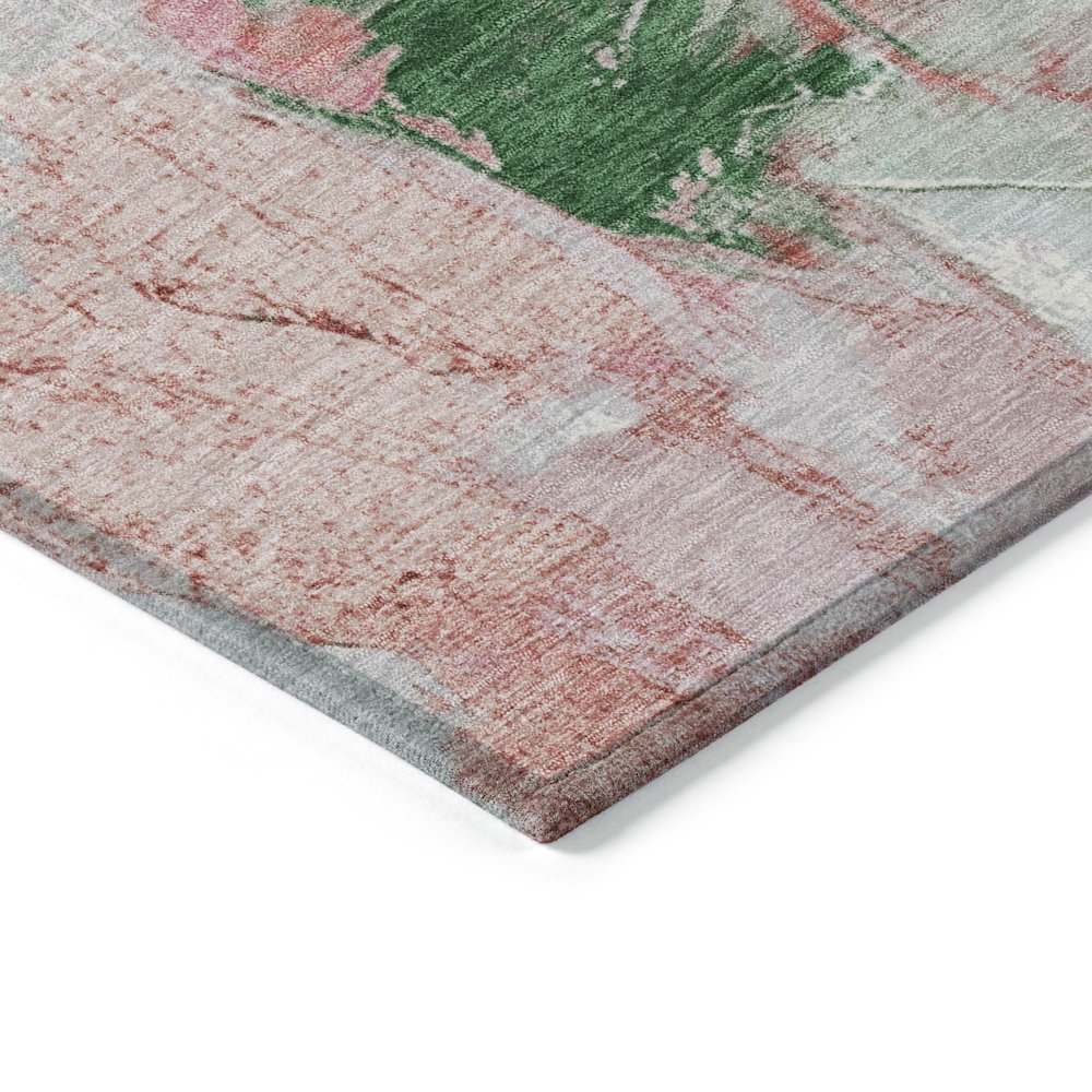 Machine Washable Indoor/Outdoor Chantille Blush 10' x 14' Rug. Picture 3