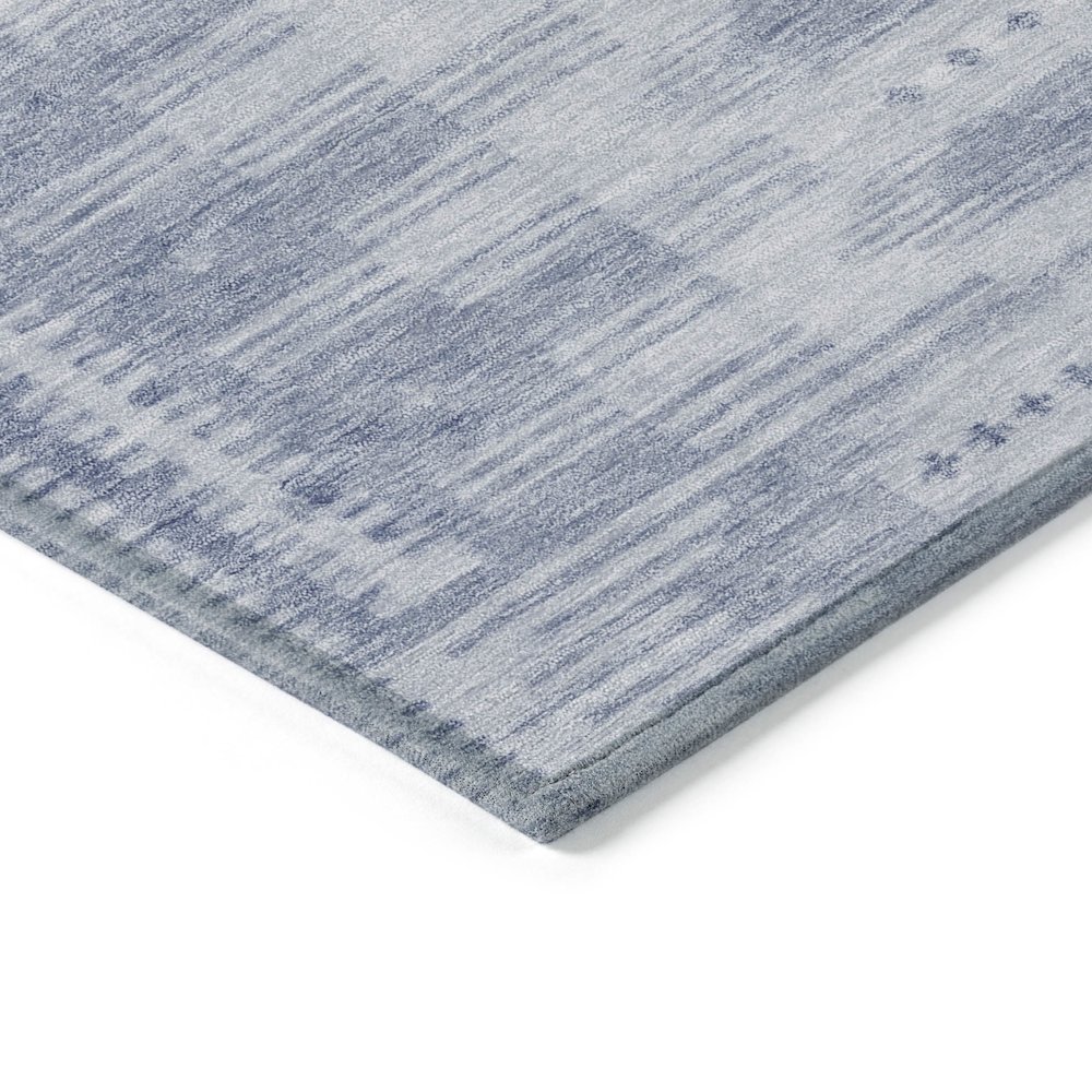 Machine Washable Indoor/Outdoor Chantille Blue 10' x 14' Rug. Picture 3