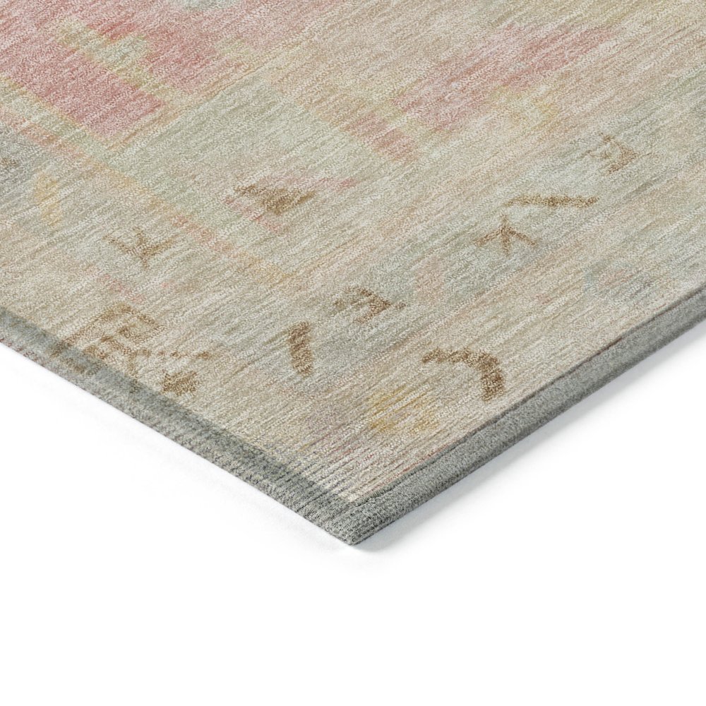 Machine Washable Indoor/Outdoor Chantille Pink 10' x 14' Rug. Picture 3