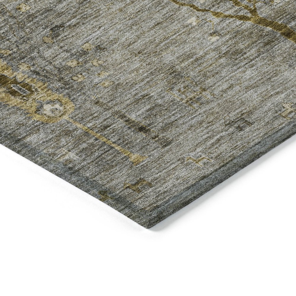 Machine Washable Indoor/Outdoor Chantille Pewter 10' x 14' Rug. Picture 3