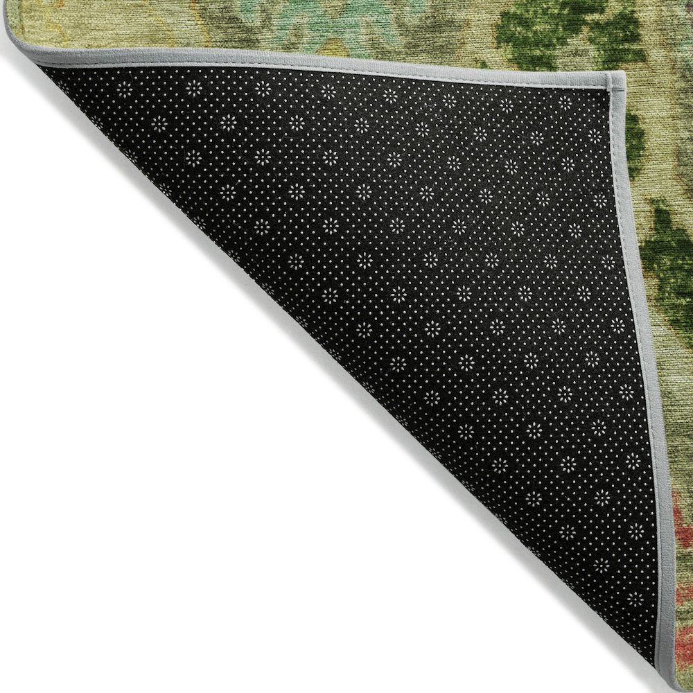 Machine Washable Indoor/Outdoor Chantille Green 10' x 14' Rug. Picture 2