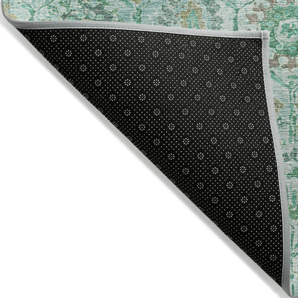 Machine Washable Indoor/Outdoor Chantille Aqua 10' x 14' Rug. Picture 2