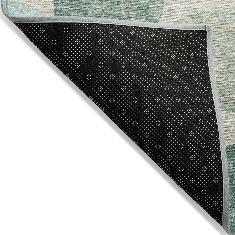 Machine Washable Indoor/Outdoor Chantille Teal 10' x 14' Rug. Picture 2