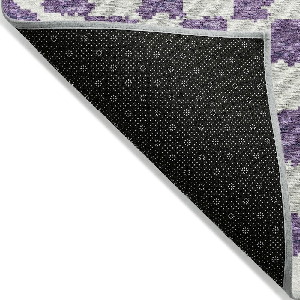 Machine Washable Indoor/Outdoor Chantille Purple 10' x 14' Rug. Picture 2