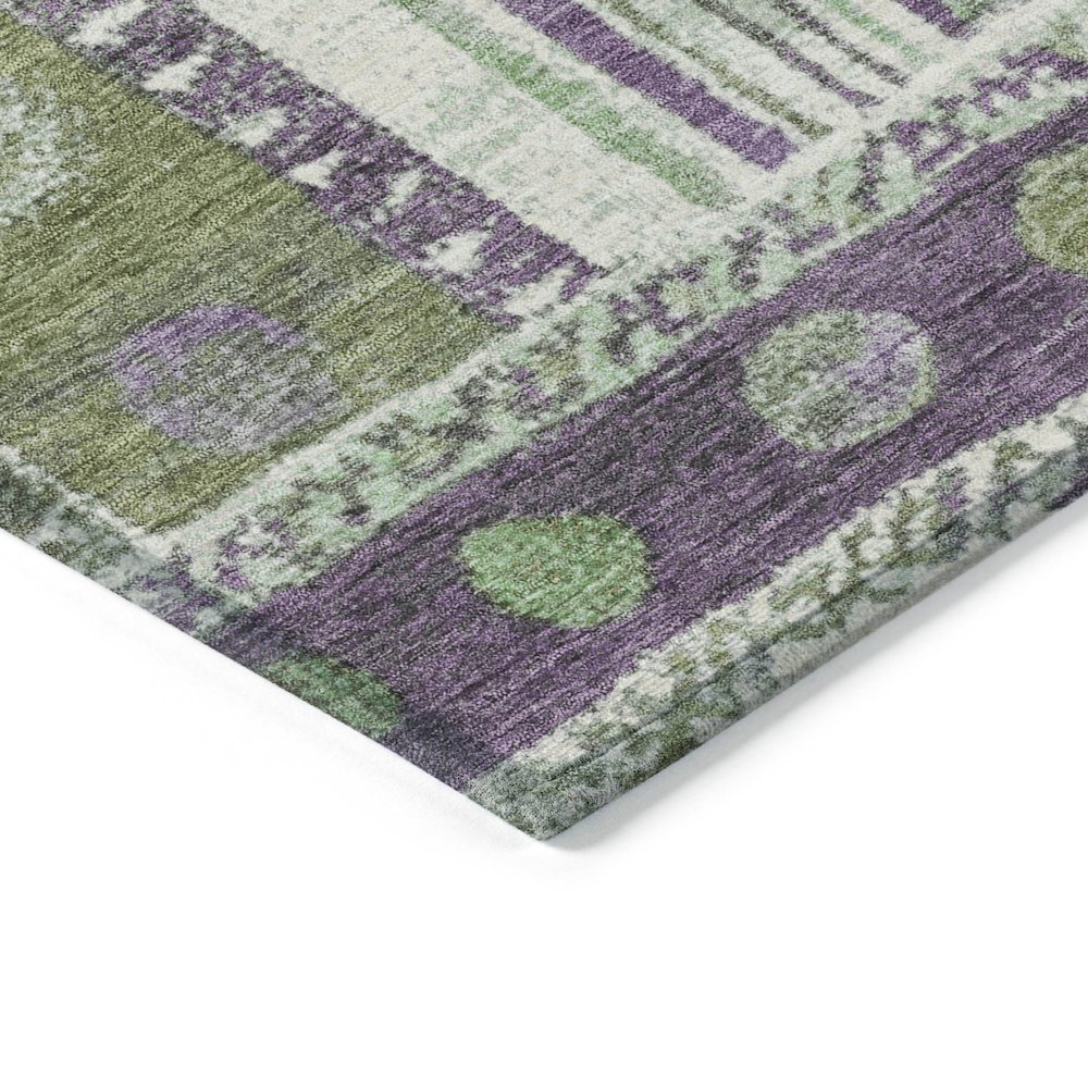 Machine Washable Indoor/Outdoor Chantille Purple 10' x 14' Rug. Picture 3