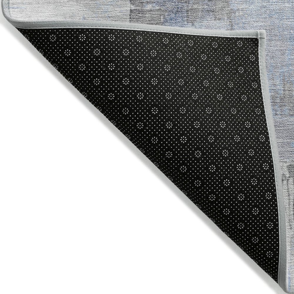 Machine Washable Indoor/Outdoor Chantille Denim 10' x 14' Rug. Picture 2