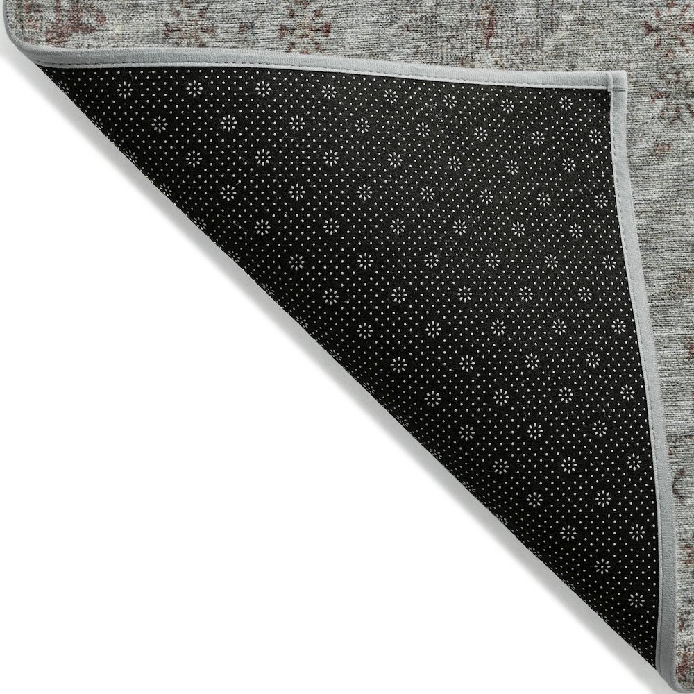 Machine Washable Indoor/Outdoor Chantille Gray 10' x 14' Rug. Picture 2