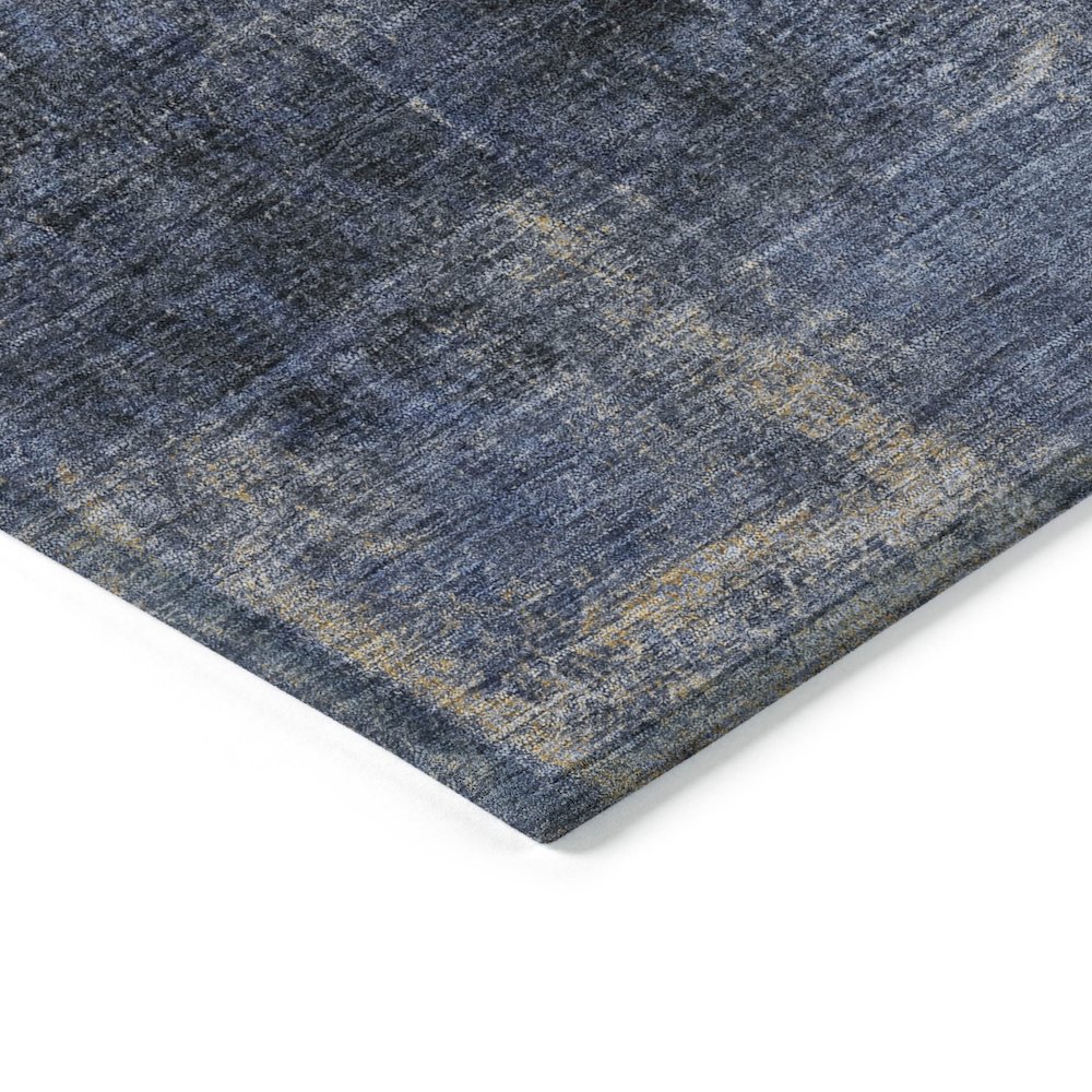 Machine Washable Indoor/Outdoor Chantille Navy 10' x 14' Rug. Picture 3