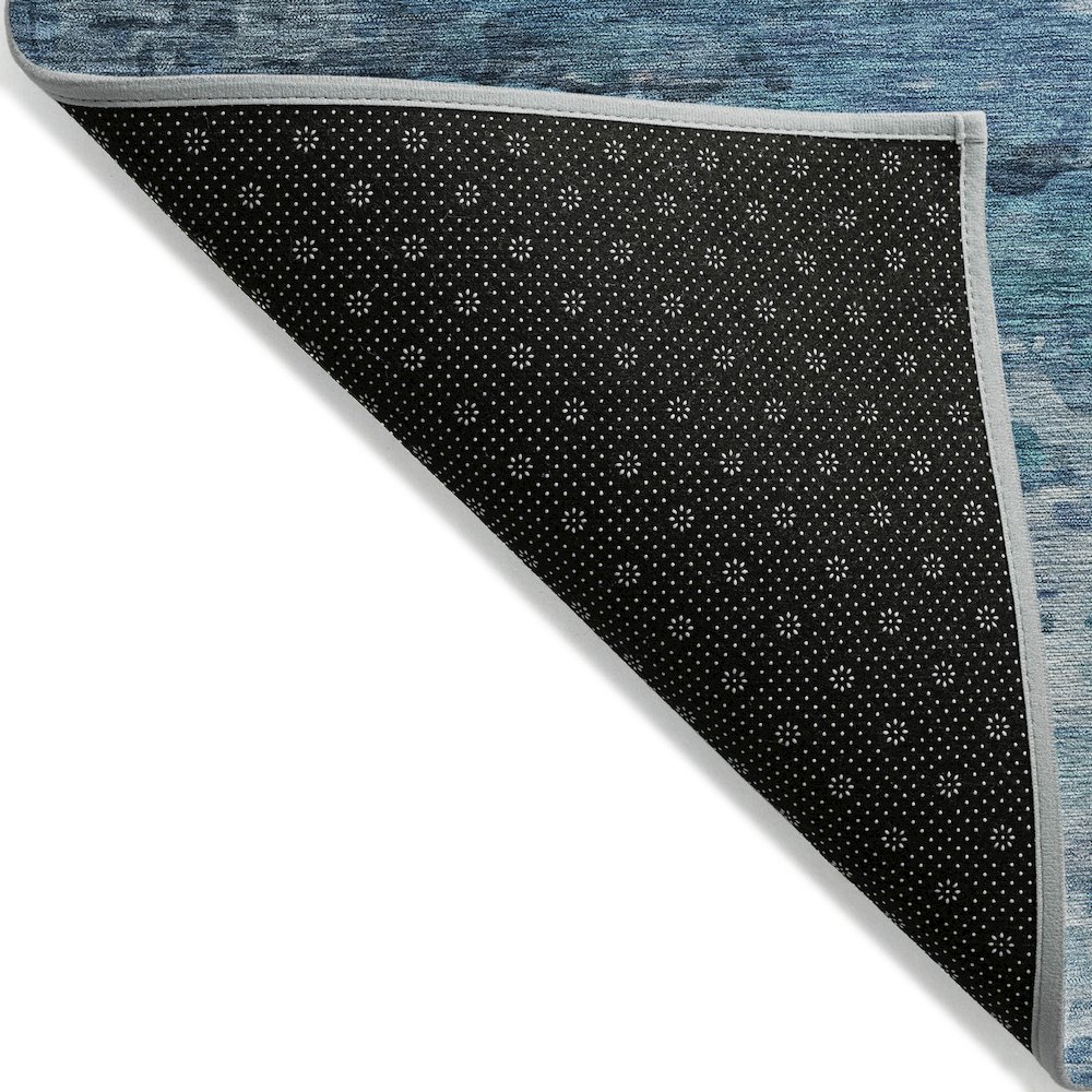 Machine Washable Indoor/Outdoor Chantille ACN2034 Blue 10' x 14' Rug. Picture 2