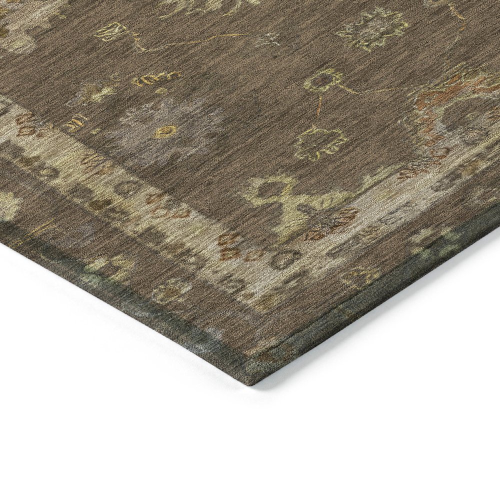 Machine Washable Indoor/Outdoor Chantille ACN2045 Chocolate 10' x 14' Rug. Picture 3