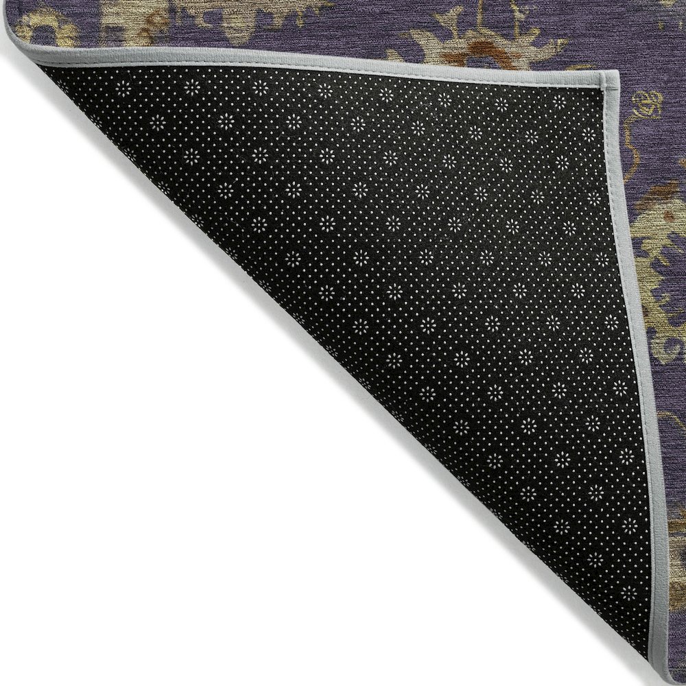 Machine Washable Indoor/Outdoor Chantille ACN2045 Eggplant 10' x 14' Rug. Picture 2