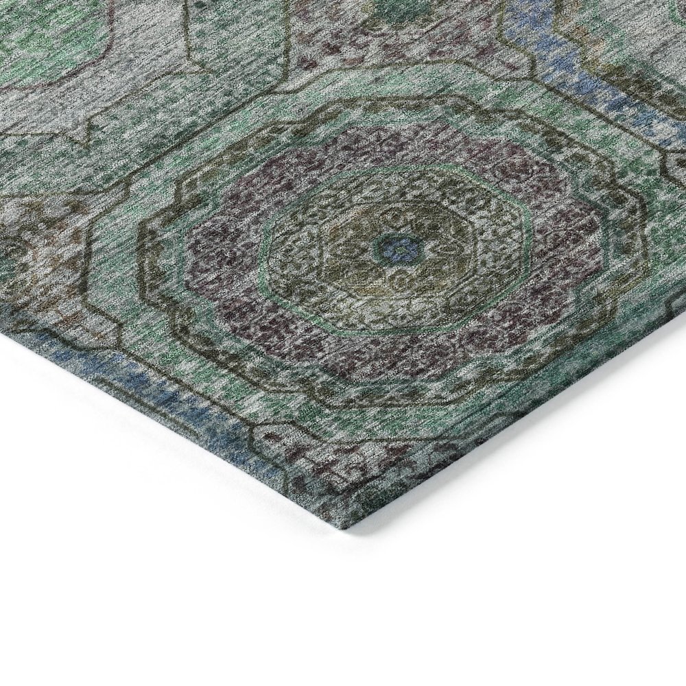 Machine Washable Indoor/Outdoor Chantille ACN2049 Green 10' x 14' Rug. Picture 3