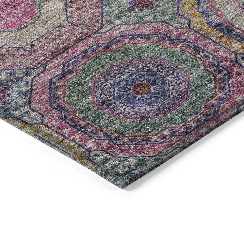 Machine Washable Indoor/Outdoor Chantille ACN2049 Pink 10' x 14' Rug. Picture 3