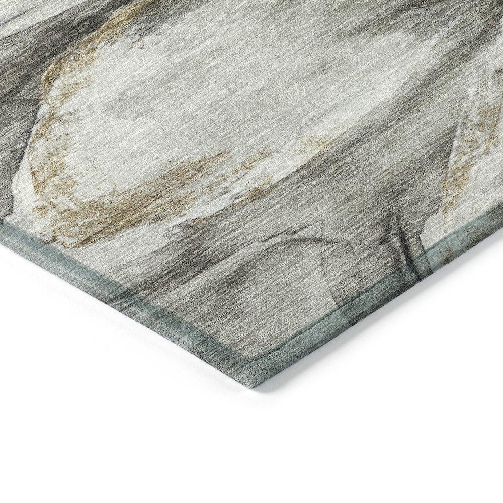 Machine Washable Indoor/Outdoor Chantille ACN2055 Silver 10' x 14' Rug. Picture 3