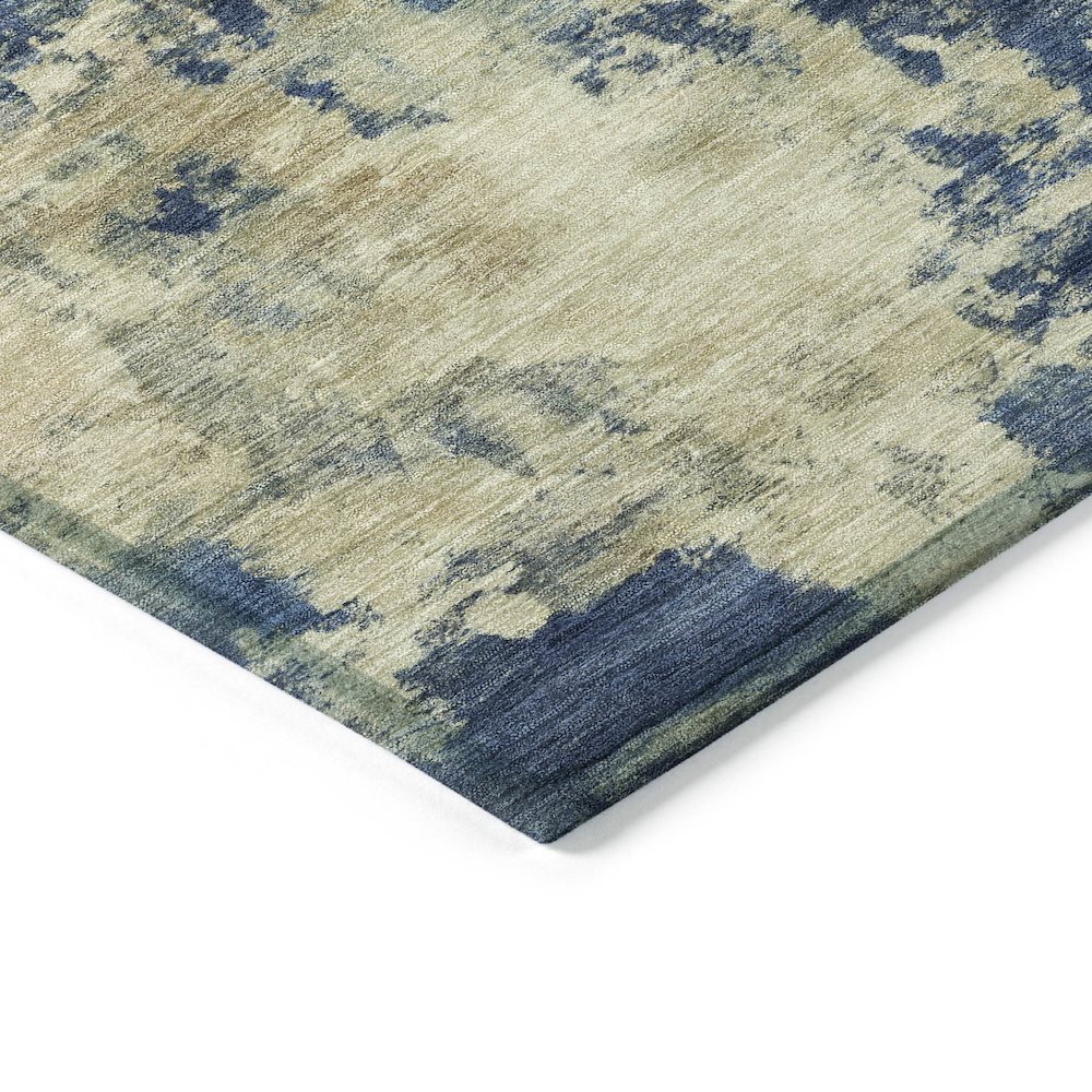 Machine Washable Indoor/Outdoor Chantille ACN2066 Navy 10' x 14' Rug. Picture 3
