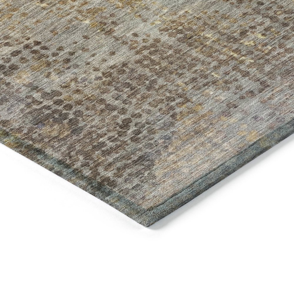 Machine Washable Indoor/Outdoor Chantille ACN2088 Brown 10' x 14' Rug. Picture 3
