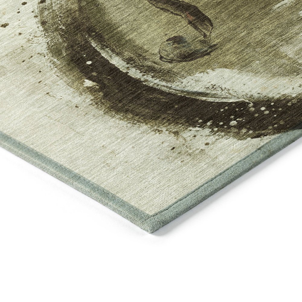 Machine Washable Indoor/Outdoor Chantille ACN2091 Brown 10' x 14' Rug. Picture 3