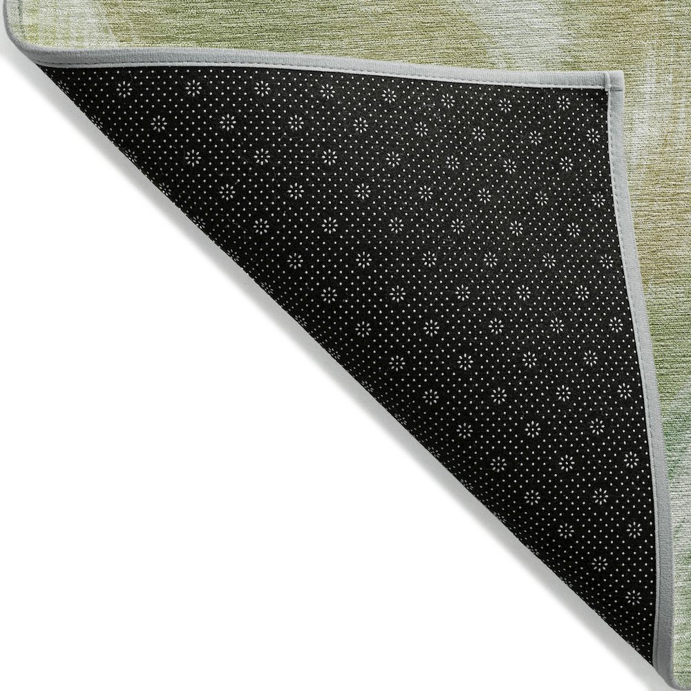Machine Washable Indoor/Outdoor Chantille ACN2096 Green 10' x 14' Rug. Picture 2
