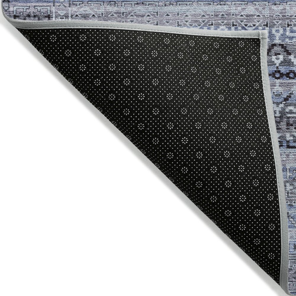 Machine Washable Indoor/Outdoor Chantille ACN2101 Blue 10' x 14' Rug. Picture 2