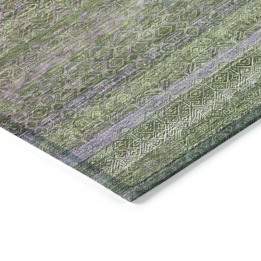 Machine Washable Indoor/Outdoor Chantille ACN2106 Olive 10' x 14' Rug. Picture 3