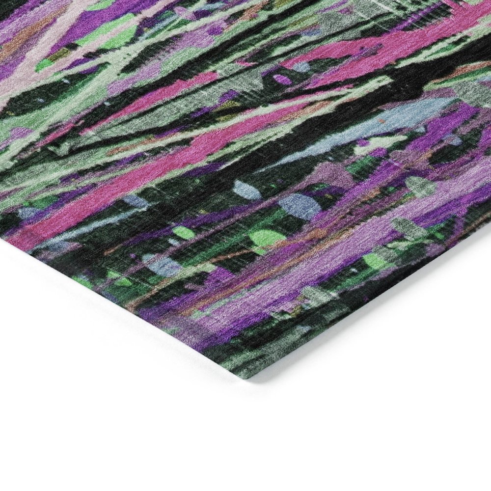 Machine Washable Indoor/Outdoor Chantille ACN2125 Pink 10' x 14' Rug. Picture 3