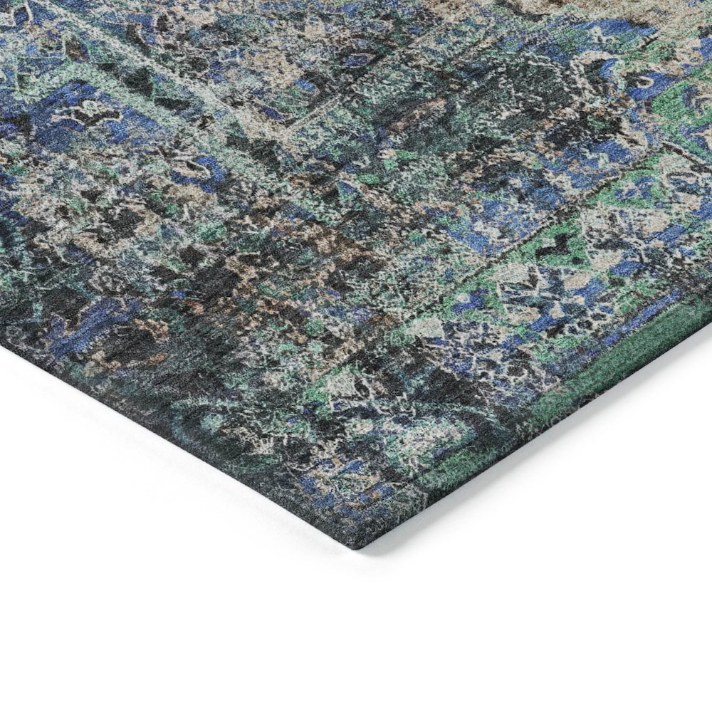 Machine Washable Indoor/Outdoor Chantille ACN2139 Green 10' x 14' Rug. Picture 3