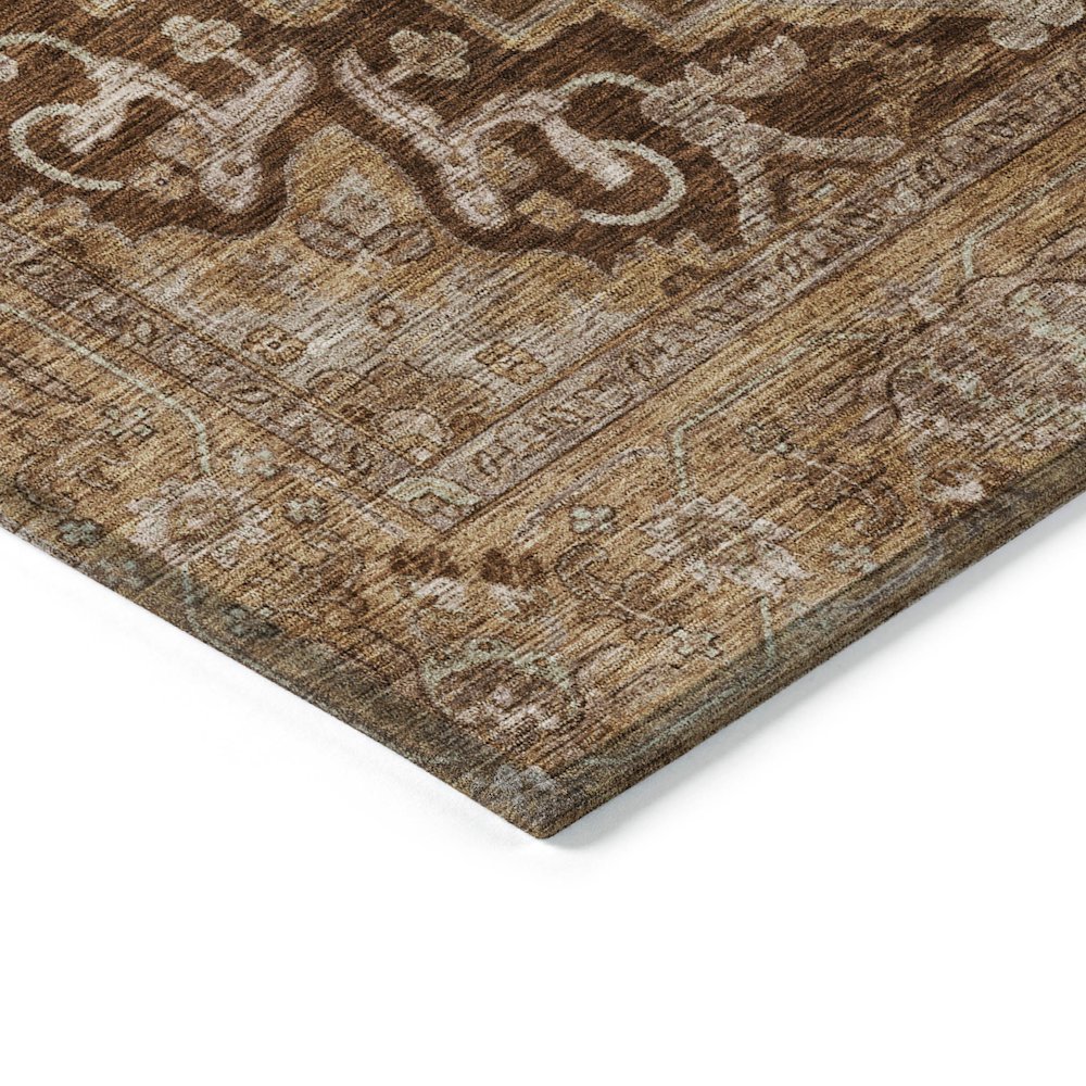 Machine Washable Indoor/Outdoor Chantille ACN2165 Terracotta 10' x 14' Rug. Picture 3