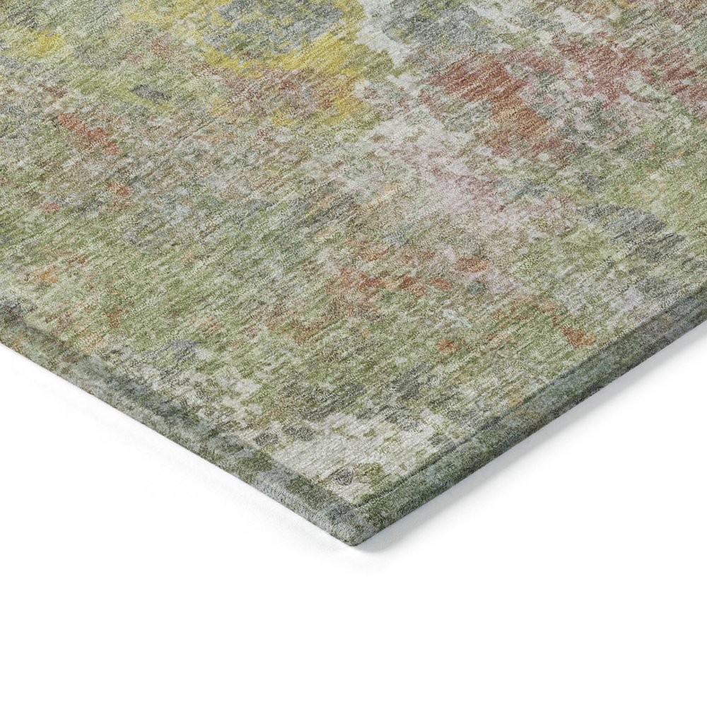 Machine Washable Indoor/Outdoor Chantille ACN2166 Green 10' x 14' Rug. Picture 3