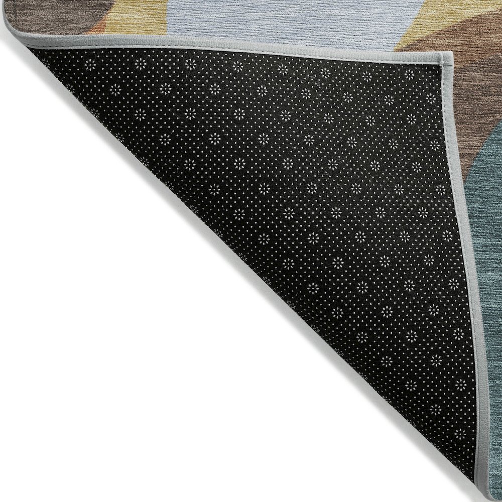 Machine Washable Indoor/Outdoor Chantille ACN2186 Gold 10' x 14' Rug. Picture 2