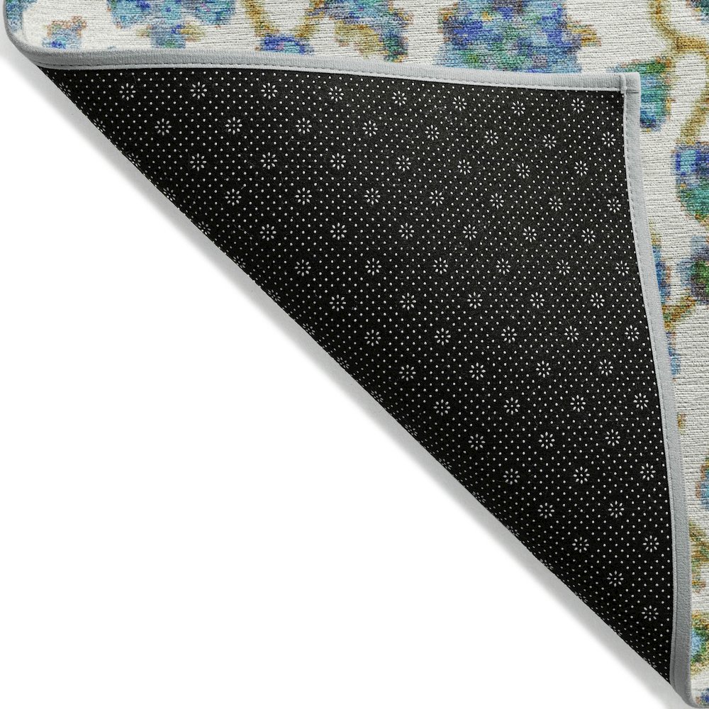 Machine Washable Indoor/Outdoor Chantille ACN2187 Aqua 10' x 14' Rug. Picture 2