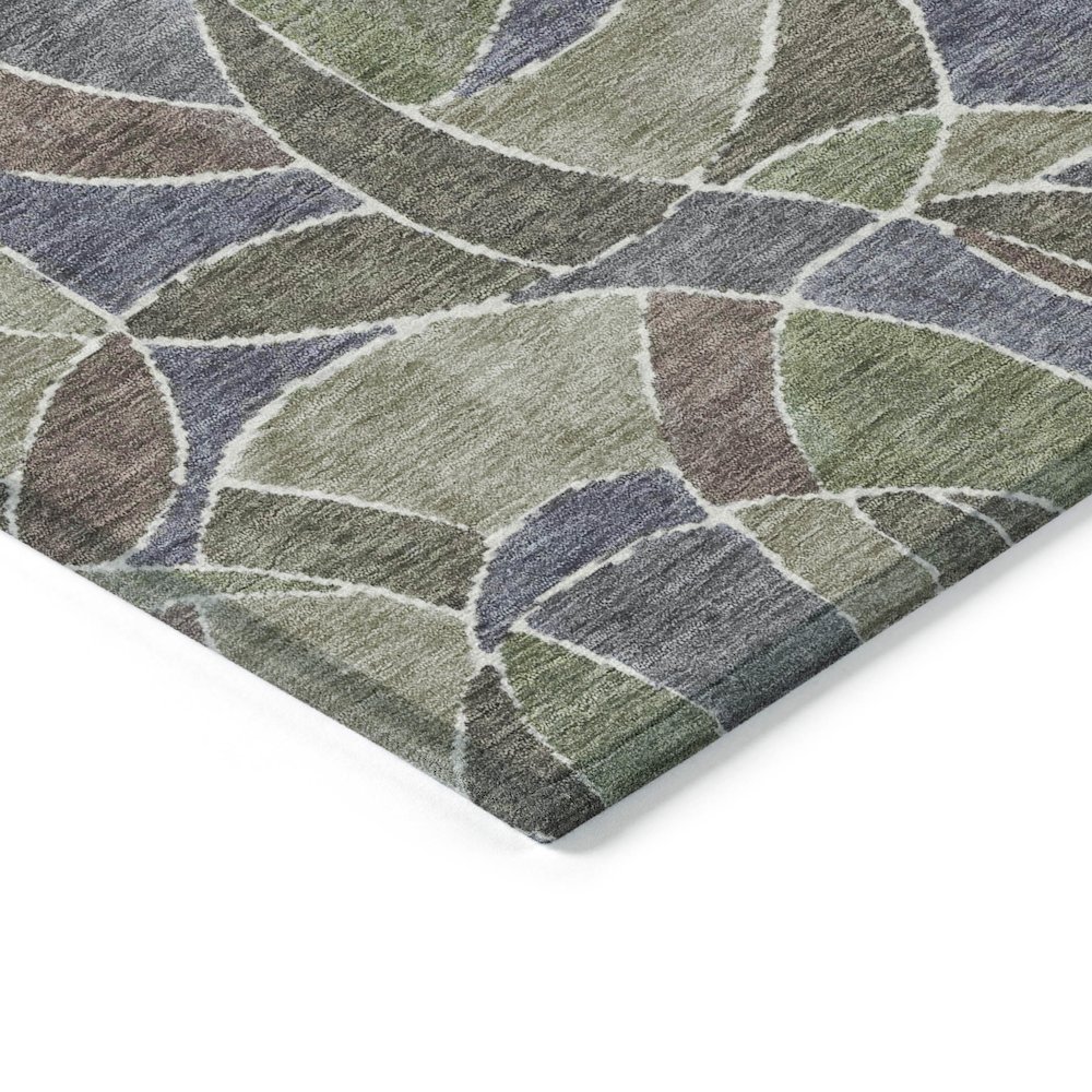 Machine Washable Indoor/Outdoor Chantille ACN2208 Green 10' x 14' Rug. Picture 3