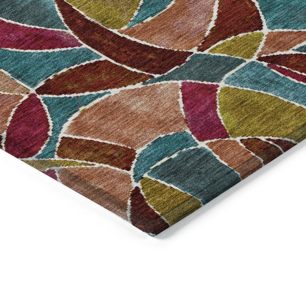Machine Washable Indoor/Outdoor Chantille ACN2208 Merlot 10' x 14' Rug. Picture 3