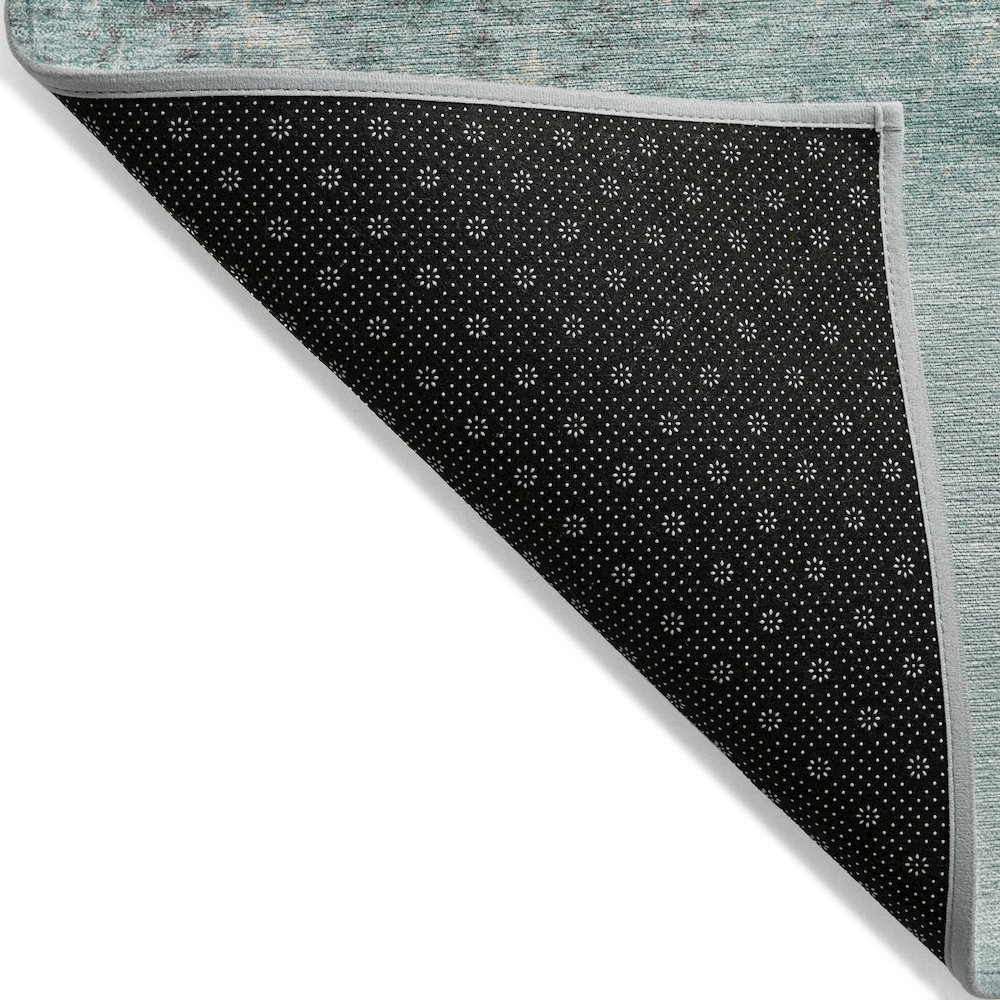 Machine Washable Indoor/Outdoor Chantille ACN2214 Teal 10' x 14' Rug. Picture 2