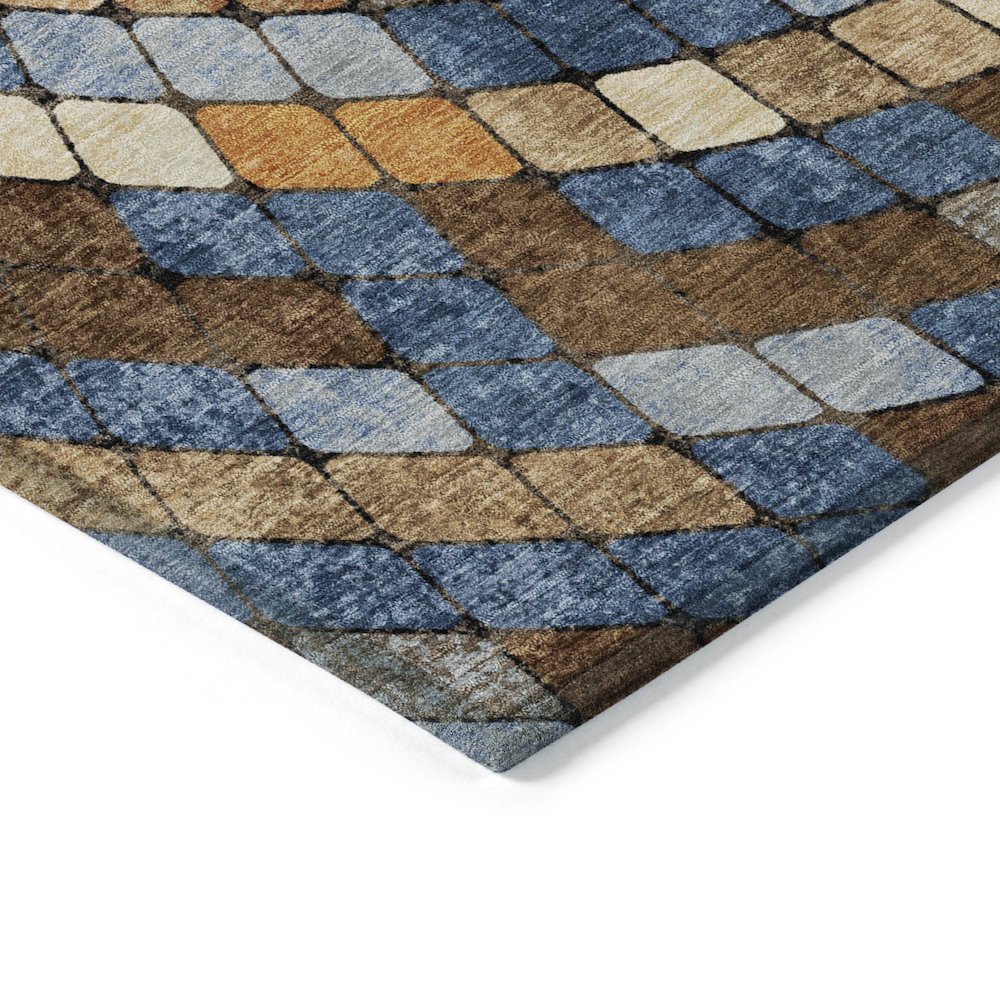 Machine Washable Indoor/Outdoor Chantille ACN2216 Denim 10' x 14' Rug. Picture 3