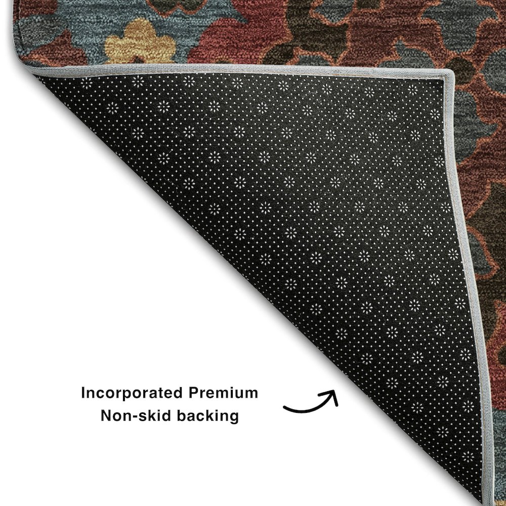 Premium Machine Washable Mayfield AMF1002 Denim 10' x 14' Rug. Picture 2