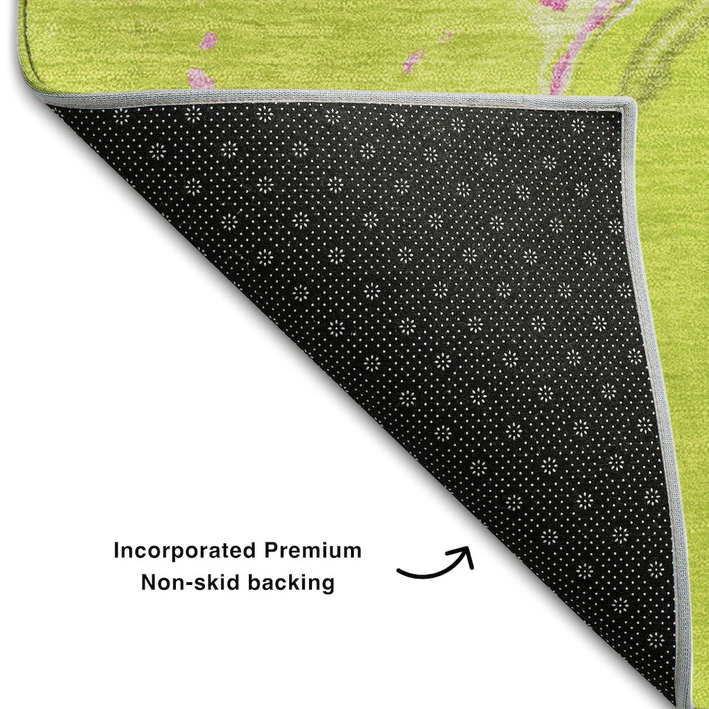 Premium Machine Washable Mayfield AMF1005 Lime 10' x 14' Rug. Picture 2