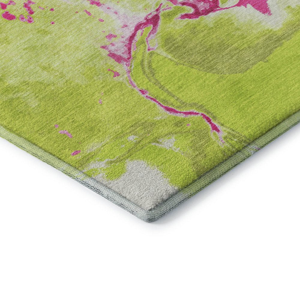 Premium Machine Washable Mayfield AMF1005 Lime 10' x 14' Rug. Picture 3