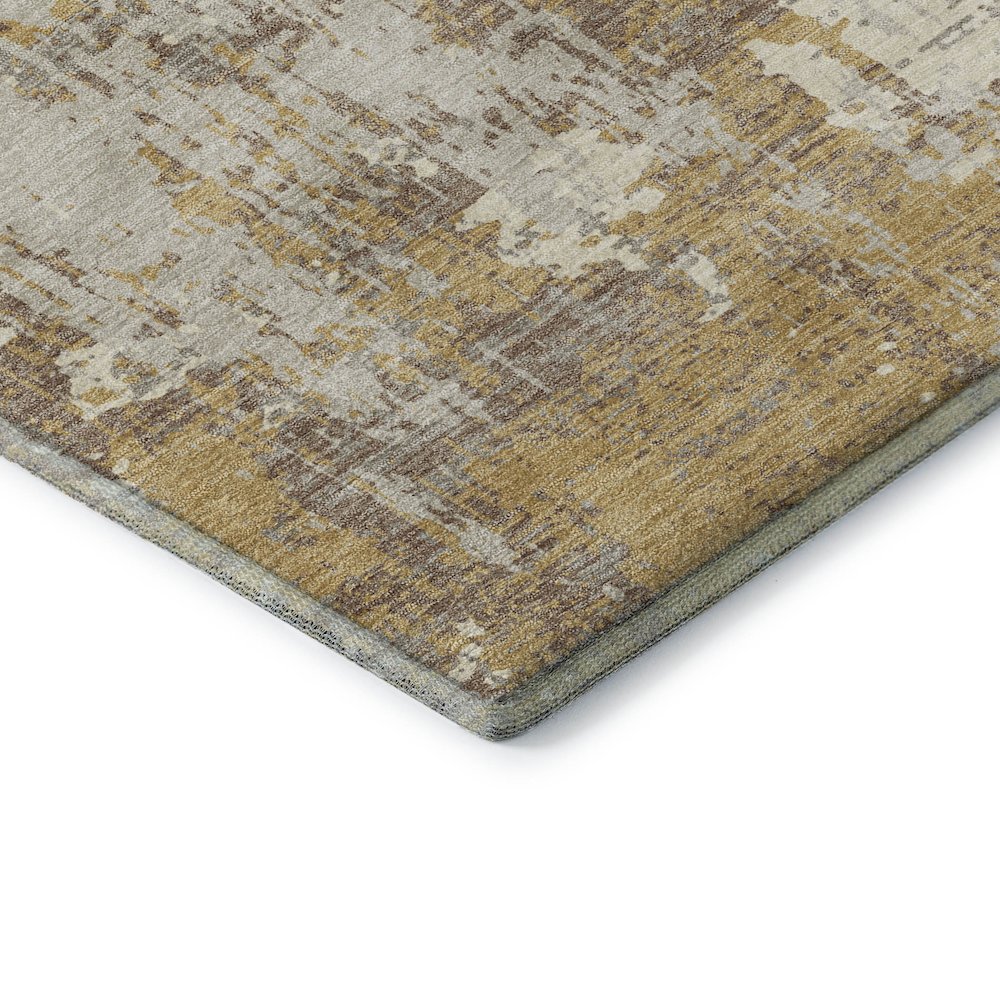 Premium Machine Washable Mayfield AMF1008 Gold 10' x 14' Rug. Picture 3