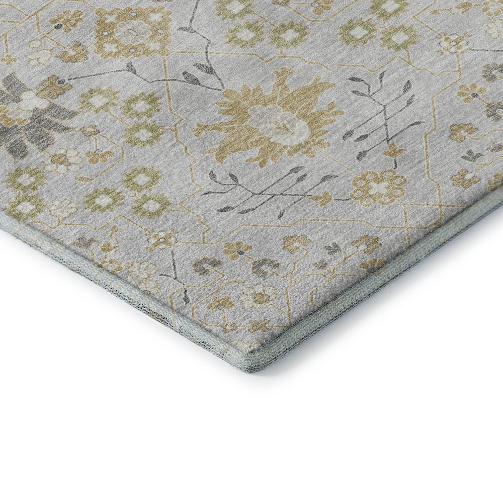 Premium Machine Washable Mayfield AMF1009 Silver 10' x 14' Rug. Picture 3