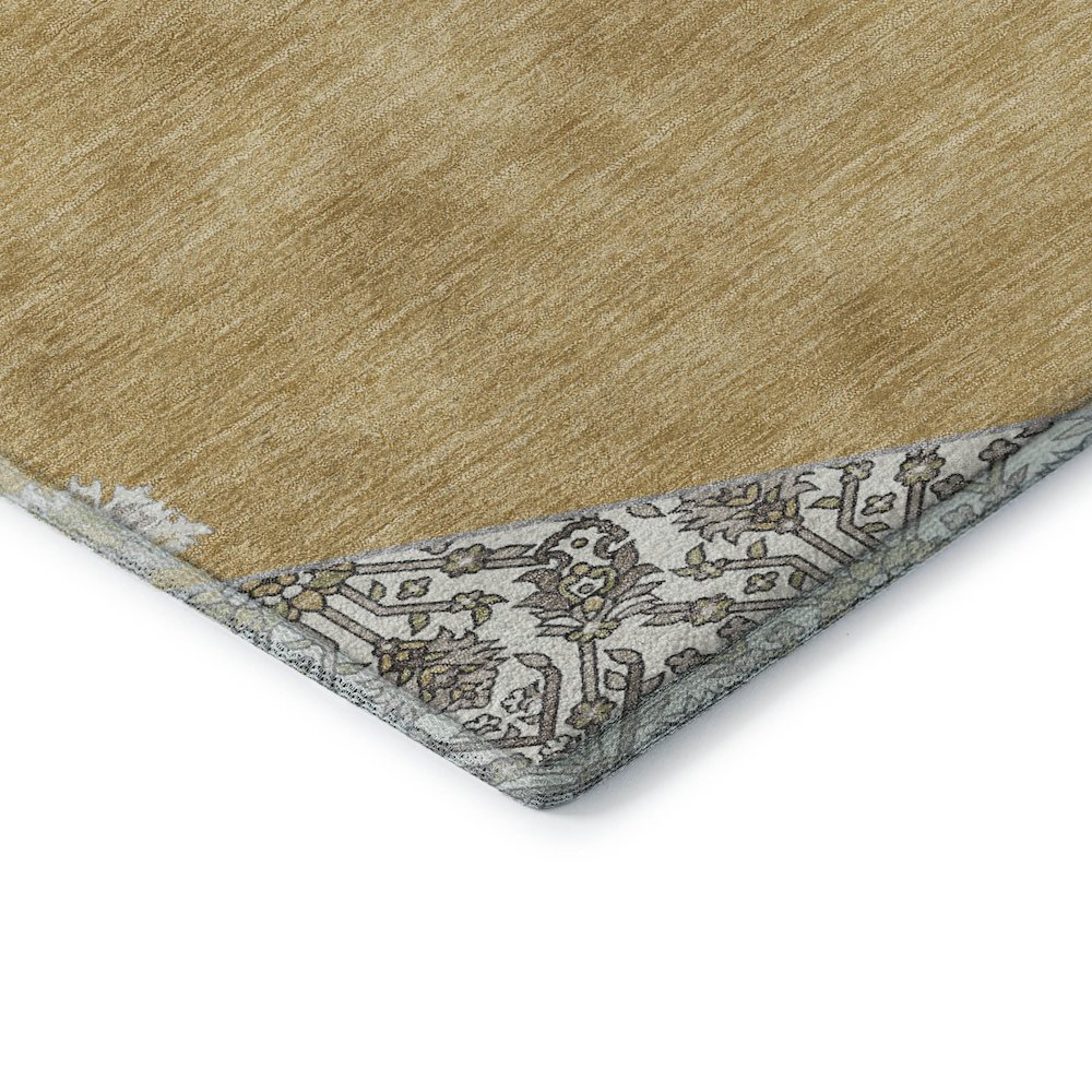 Premium Machine Washable Mayfield AMF1011 Gold 10' x 14' Rug. Picture 3
