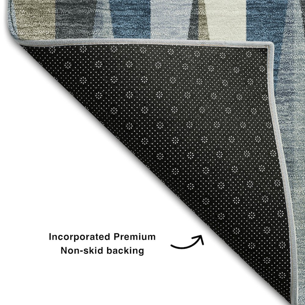 Premium Machine Washable Mayfield AMF1012 Denim 10' x 14' Rug. Picture 2